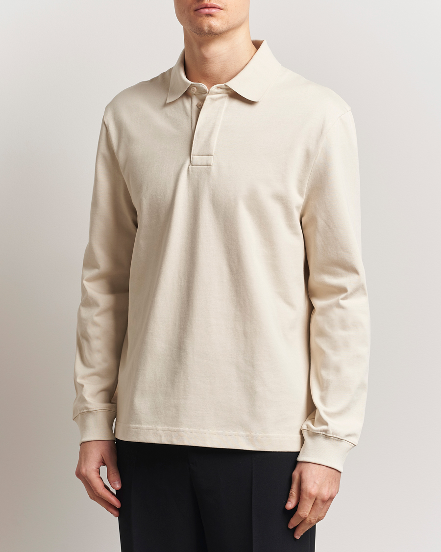 Men | Sweaters & Knitwear | Filippa K | Heavy Cotton Rugby Shirt Cream White