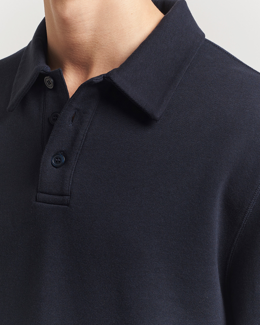 Men | Sweaters & Knitwear | Filippa K | Polo Sweatshirt Navy