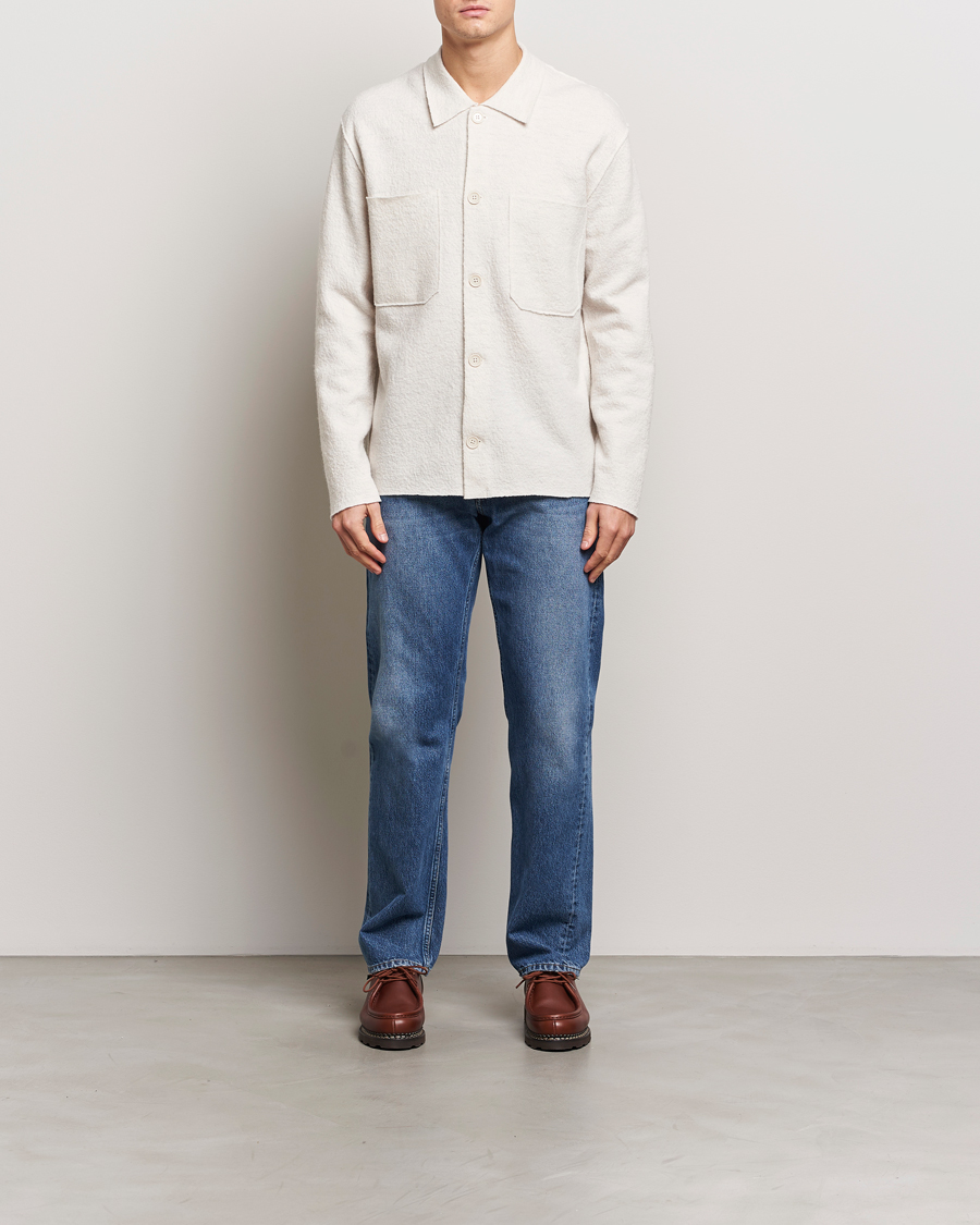 Men | Sweaters & Knitwear | NN07 | Jonas Boiled Wool Cardigan Ivory