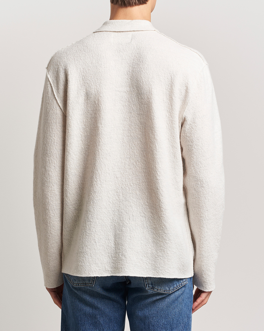Men | Sweaters & Knitwear | NN07 | Jonas Boiled Wool Cardigan Ivory