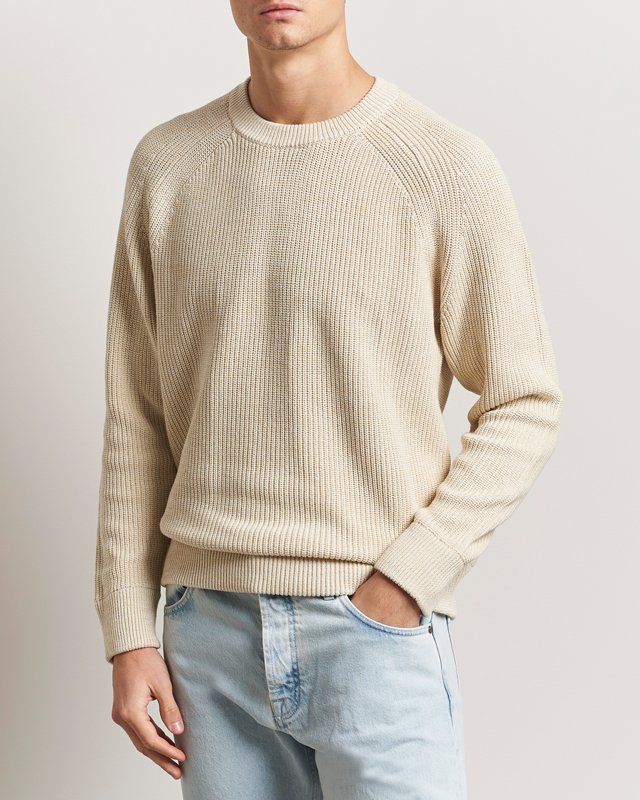 Men | Sweaters & Knitwear | NN07 | Jacobo Cotton Crew Neck Sweater Ivory