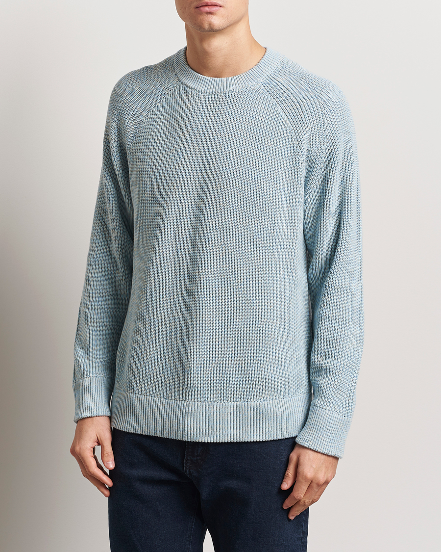 Men | Sweaters & Knitwear | NN07 | Jacobo Cotton Crew Neck Sweater Powder Blue