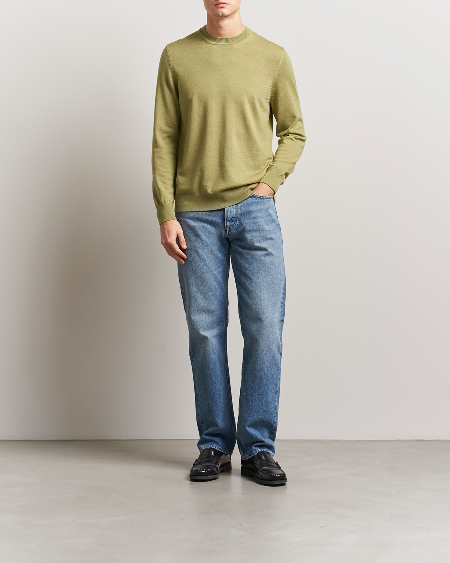 Men | Sweaters & Knitwear | NN07 | Ted Merino Crew Neck Pullover Evergreen