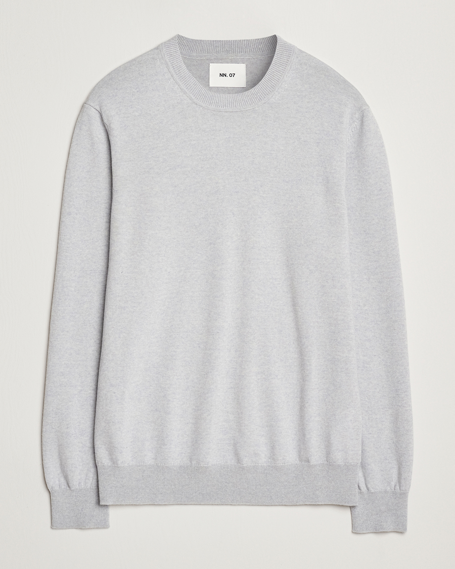 Men | Sweaters & Knitwear | NN07 | Ted Merino Crew Neck Pullover Grey Melange
