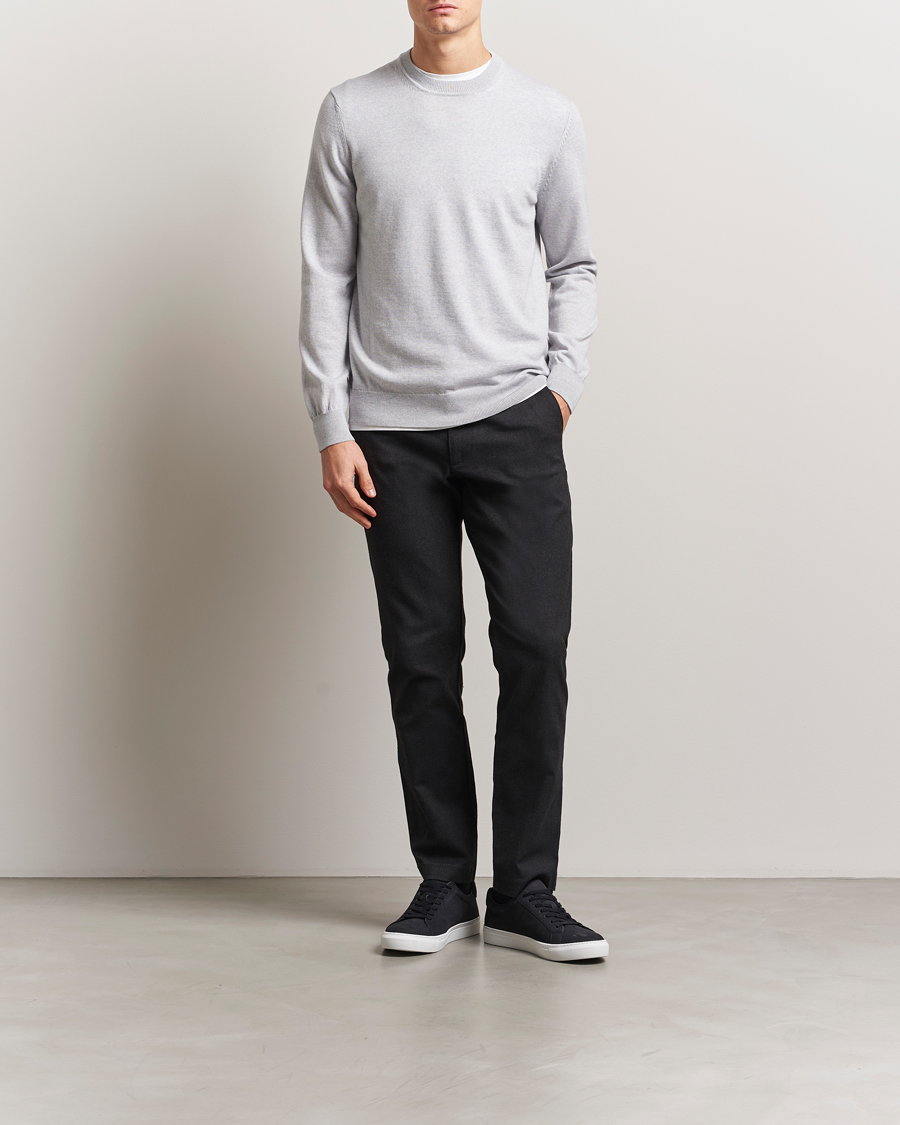 Men | Sweaters & Knitwear | NN07 | Ted Merino Crew Neck Pullover Grey Melange