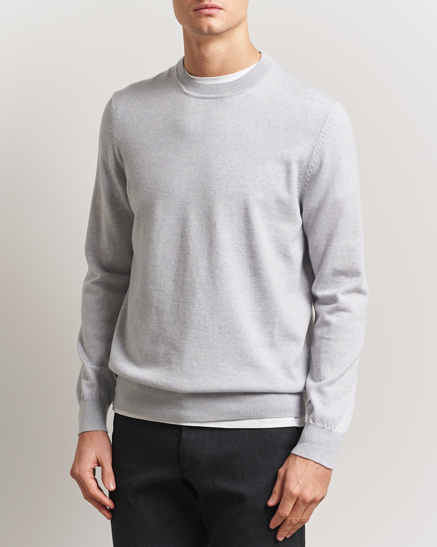 Men | Sweaters & Knitwear | NN07 | Ted Merino Crew Neck Pullover Grey Melange