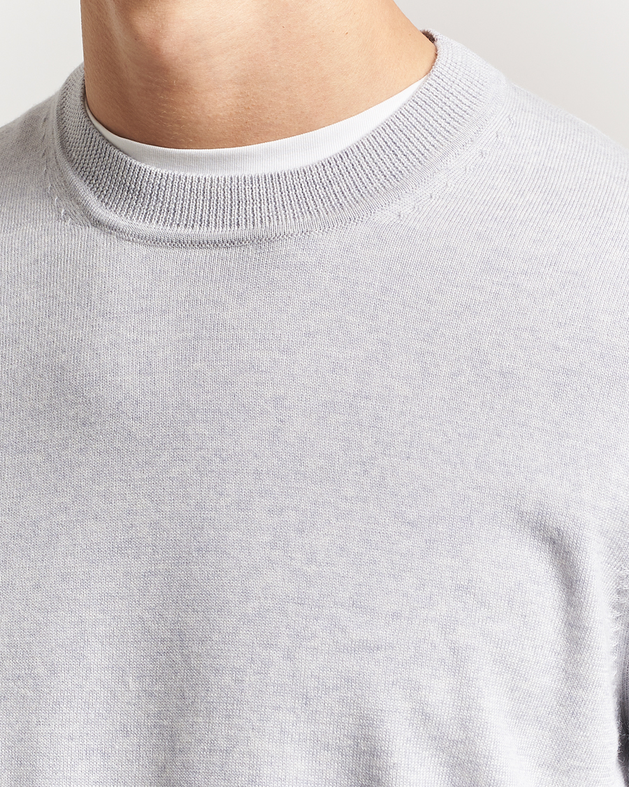 Men | Sweaters & Knitwear | NN07 | Ted Merino Crew Neck Pullover Grey Melange