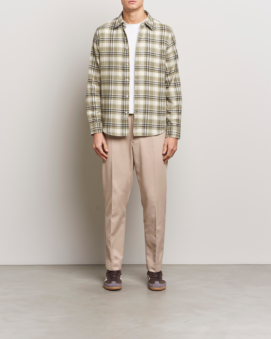 Men | Trousers | NN07 | Billie Cotton Drawstring Trousers White Pepper