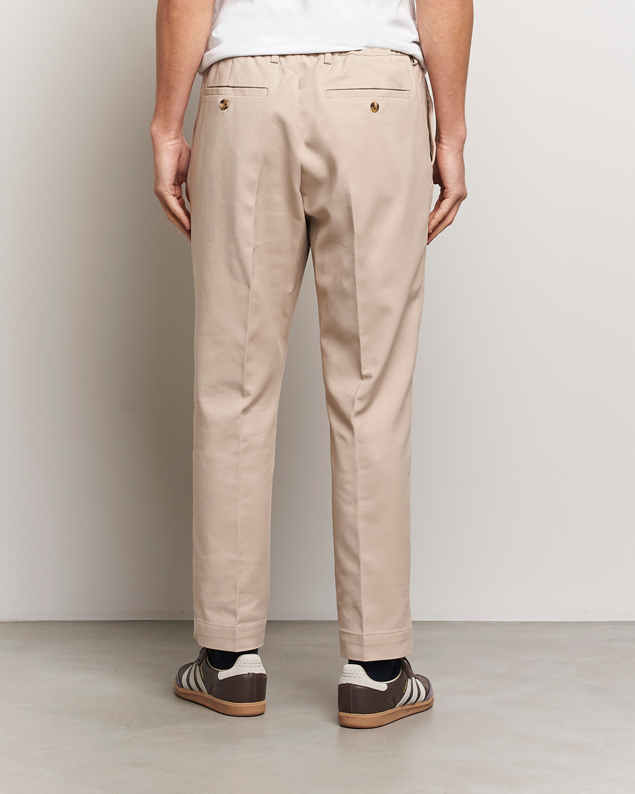Men | Trousers | NN07 | Billie Cotton Drawstring Trousers White Pepper