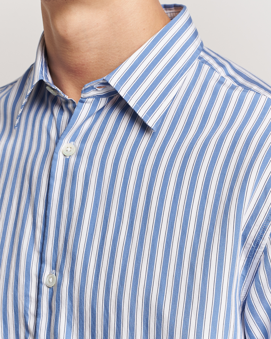 Men | Shirts | NN07 | Freddy Twill Striped Shirt Blue/White