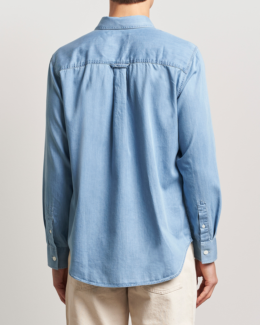 Men | Shirts | NN07 | Colby Denim Shirt Bleached Indigo