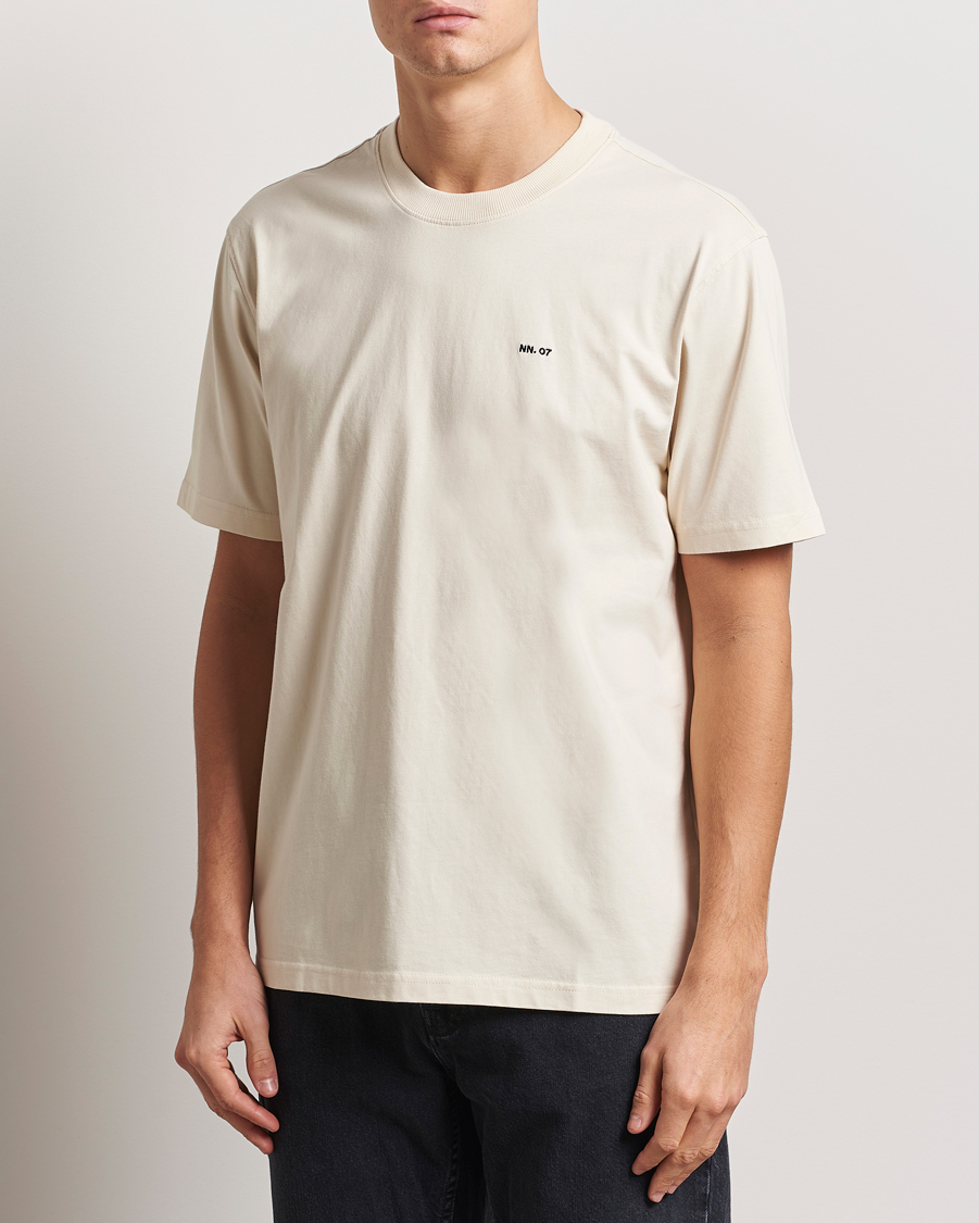 Men | T-Shirts | NN07 | Adam Logo Crew Neck T-Shirt Ivory