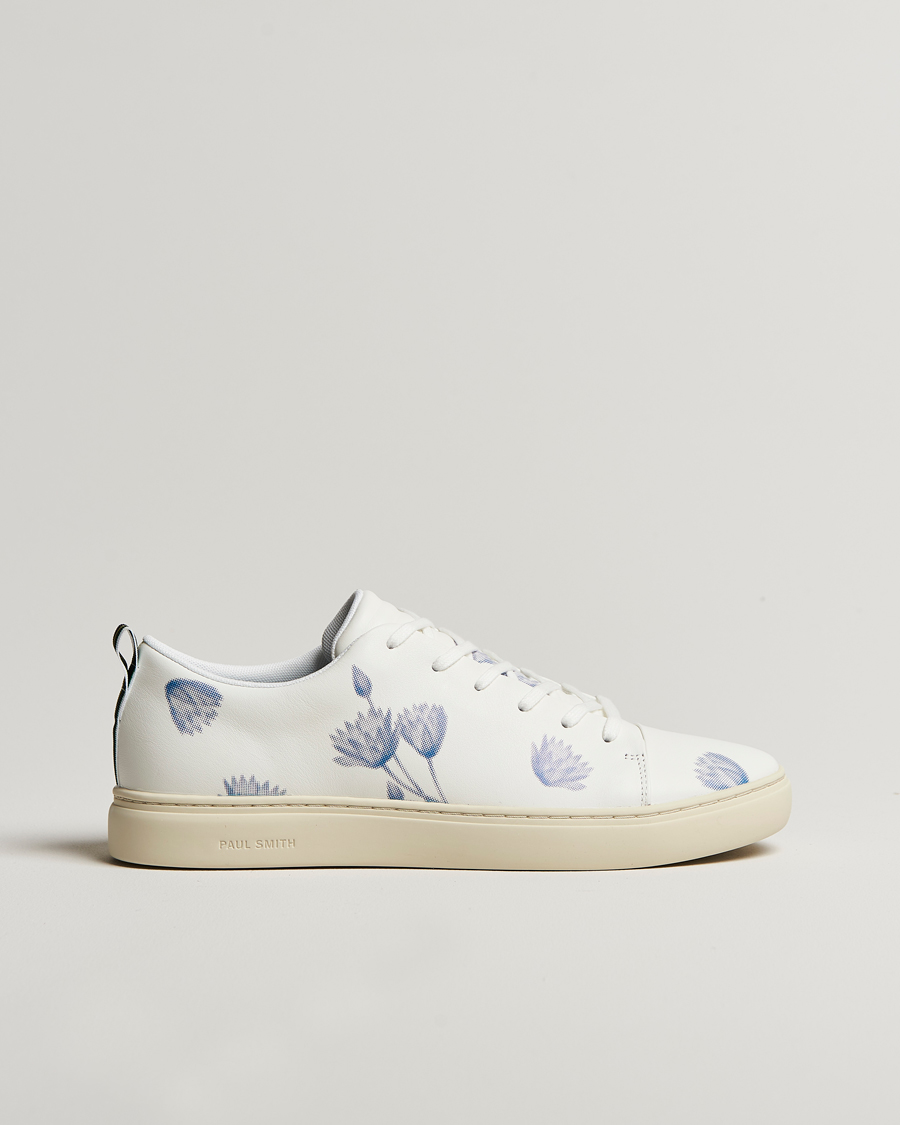 Men | Sneakers | PS Paul Smith | Lee Flower Print leather Sneaker White