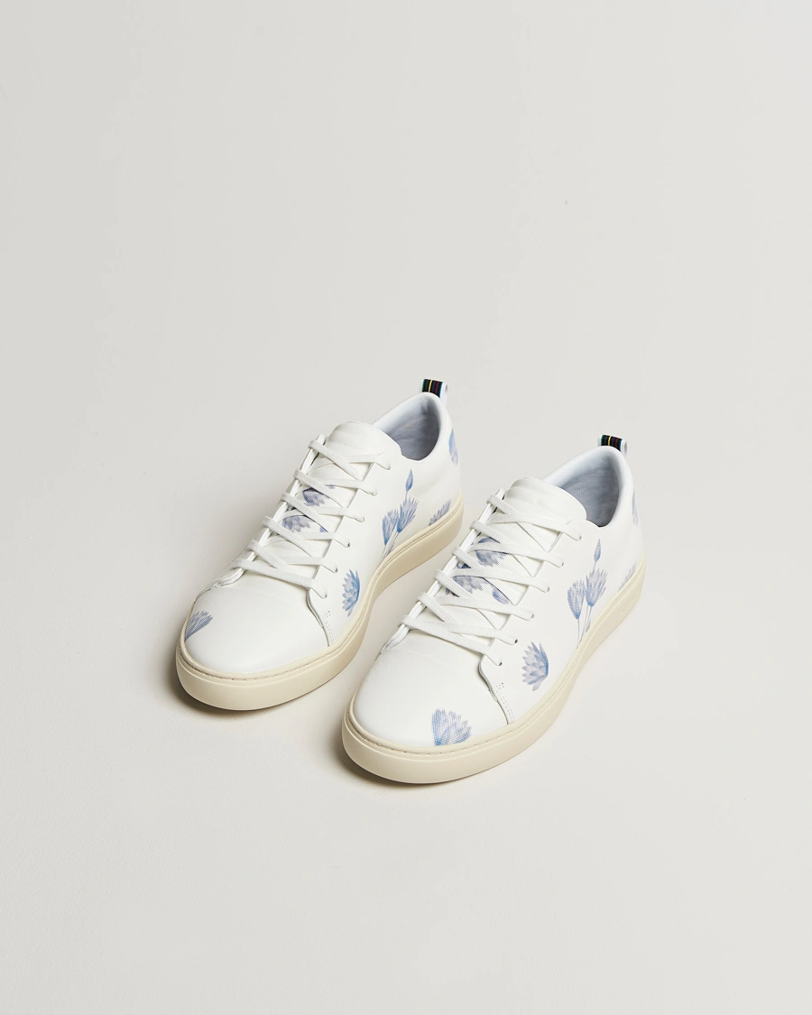 Men | Sneakers | PS Paul Smith | Lee Flower Print leather Sneaker White