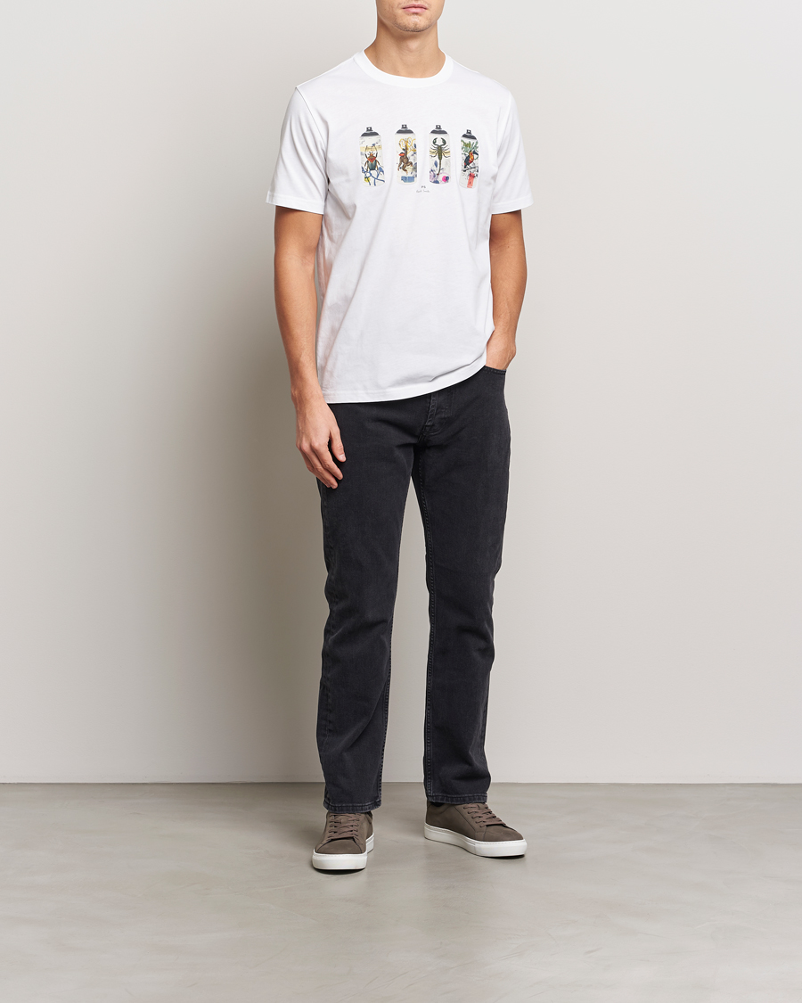 Men | T-Shirts | PS Paul Smith | Spray Cans Crew Neck T-Shirt White