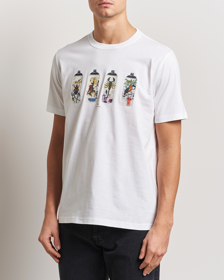 Men | T-Shirts | PS Paul Smith | Spray Cans Crew Neck T-Shirt White