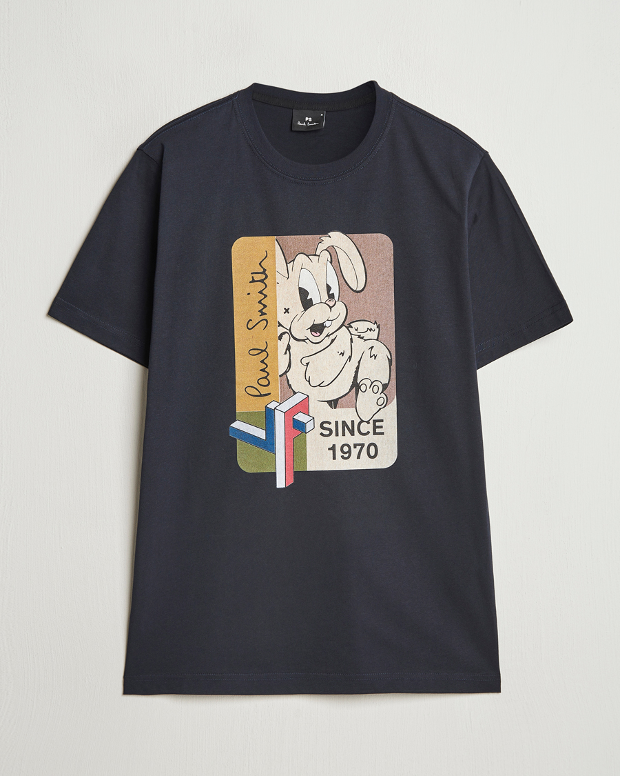 Men | T-Shirts | PS Paul Smith | 70's Bunny Crew Neck T-Shirt Navy
