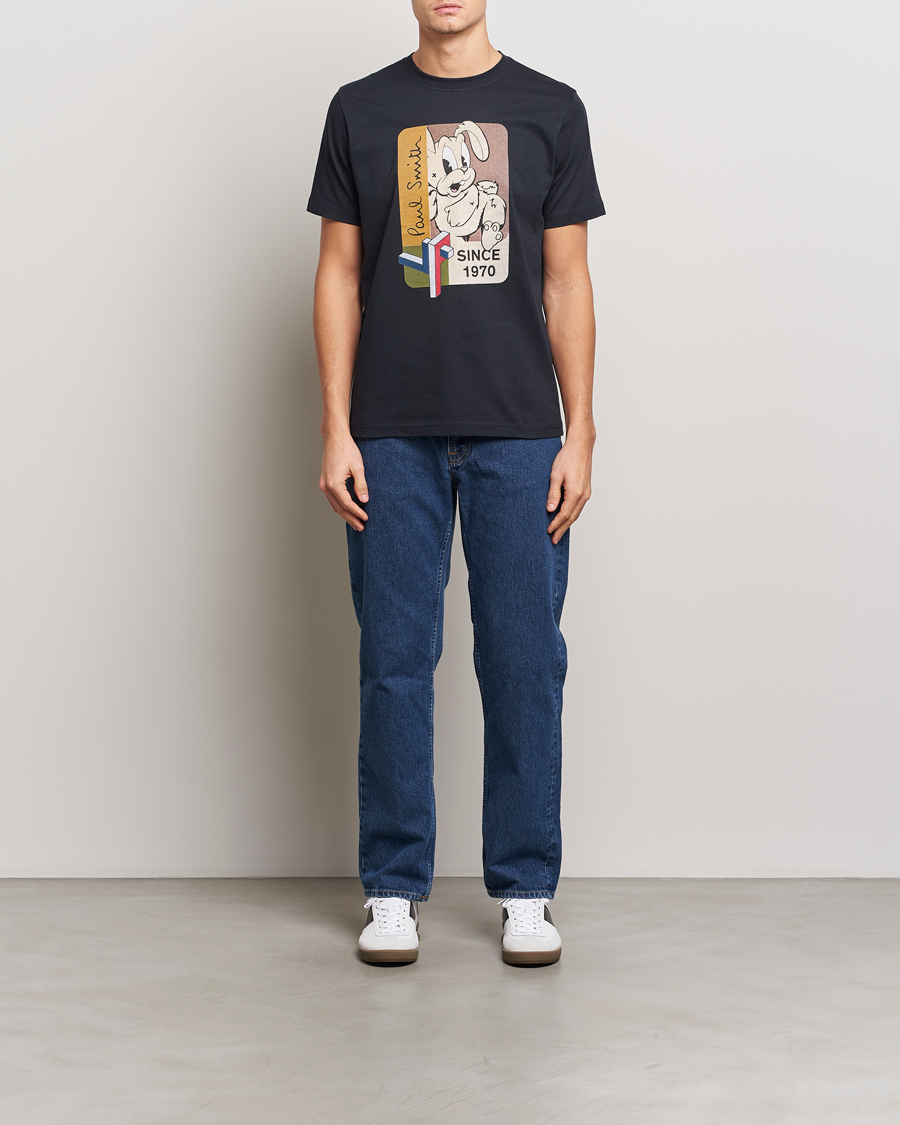 Men | T-Shirts | PS Paul Smith | 70's Bunny Crew Neck T-Shirt Navy