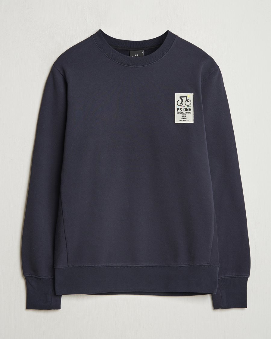 Men | Sweaters & Knitwear | PS Paul Smith | One Bike Crew Neck Sweatshirt Navy