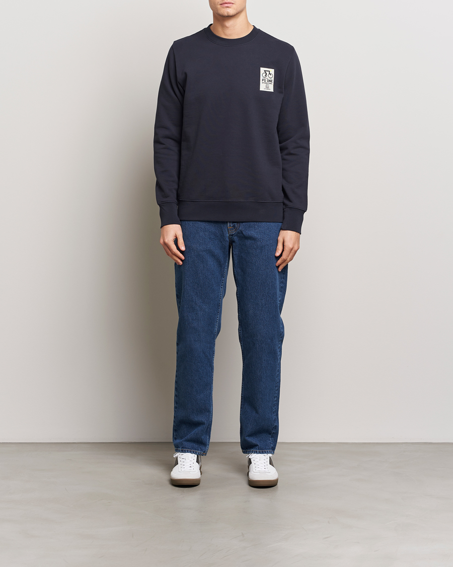Men | Sweaters & Knitwear | PS Paul Smith | One Bike Crew Neck Sweatshirt Navy