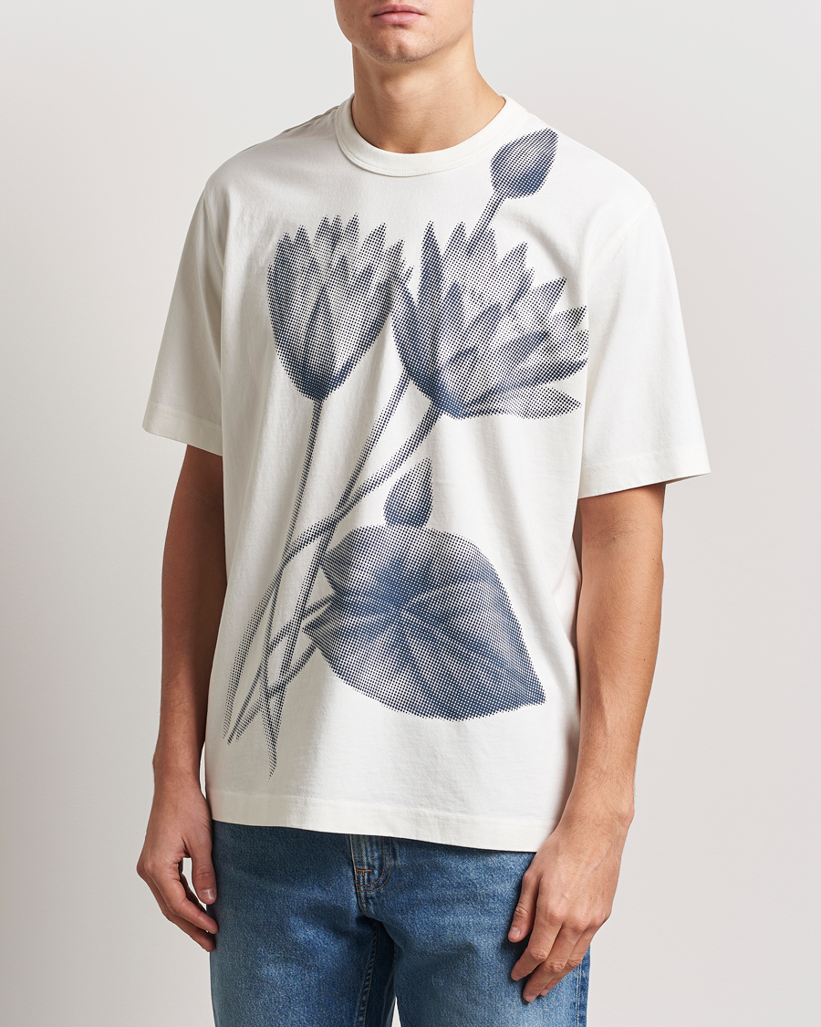 Men | T-Shirts | PS Paul Smith | Flower Printed Crew Neck T-Shirt White