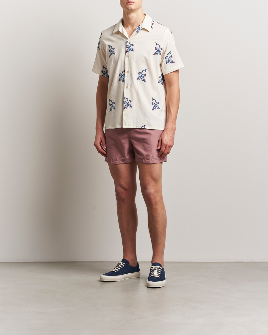 Men | Swimwear | Paul Smith | Zebra Swimshorts Dusty Red