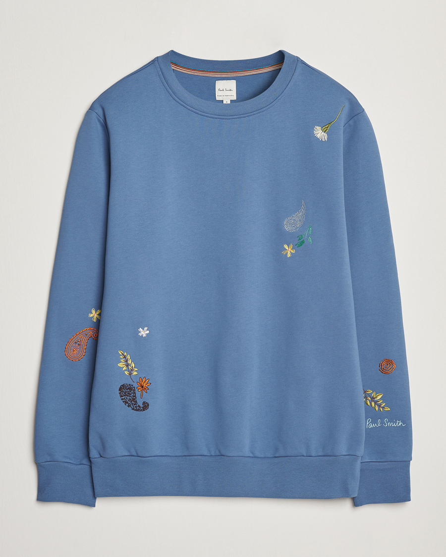 Men | Sweaters & Knitwear | Paul Smith | Embroidered Sweatshirt Blue