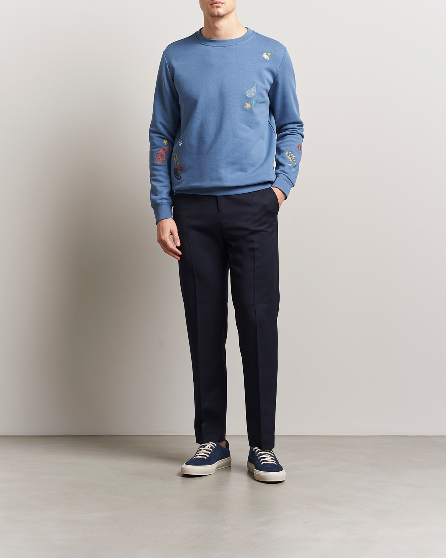 Men | Sweaters & Knitwear | Paul Smith | Embroidered Sweatshirt Blue