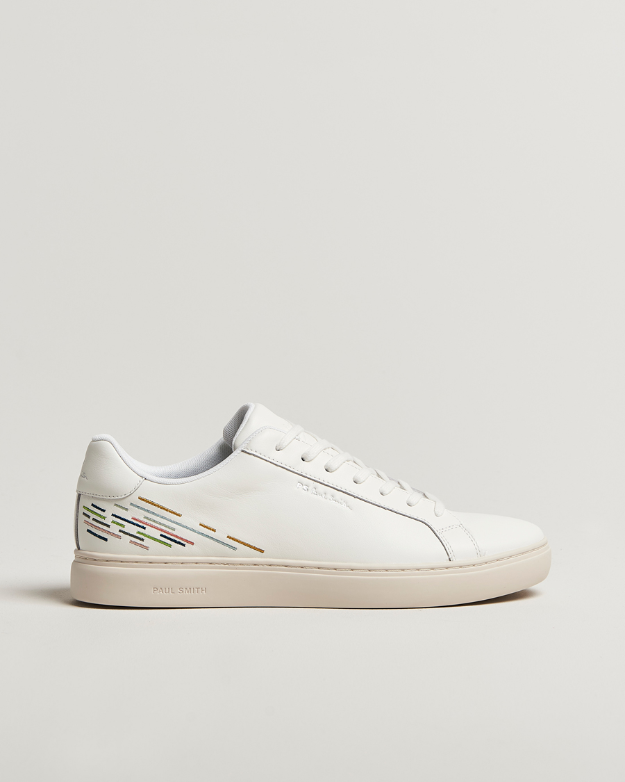 Men | Sneakers | PS Paul Smith | Rex Embroidered Leather Sneaker White