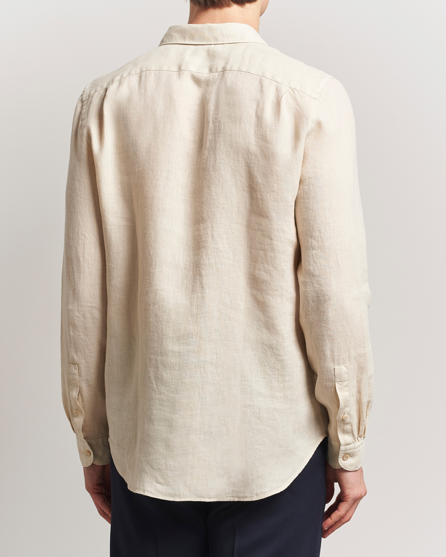 Men | Shirts | PS Paul Smith | Tailored Fit Linen Shirt Beige