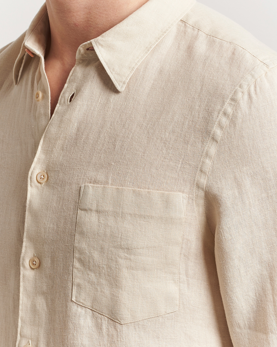 Men | Shirts | PS Paul Smith | Tailored Fit Linen Shirt Beige