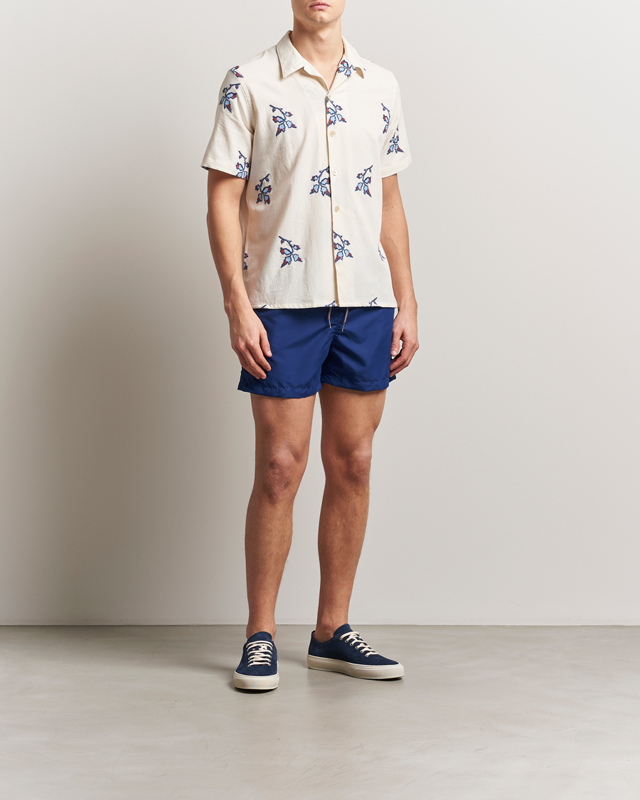 Men | Shirts | PS Paul Smith | Flower Short Sleeve Shirt Off White