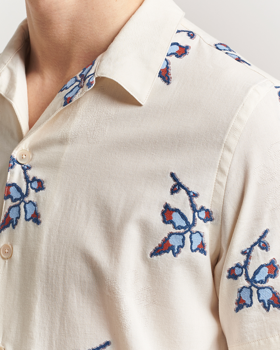 Men | Shirts | PS Paul Smith | Flower Short Sleeve Shirt Off White