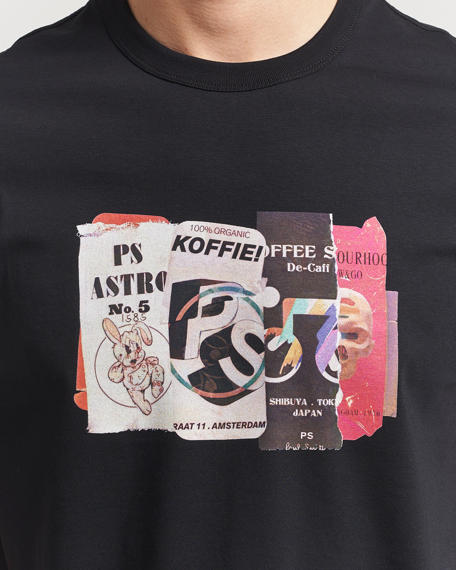 Men | T-Shirts | PS Paul Smith | Cut & Paste Printed T-Shirt Black