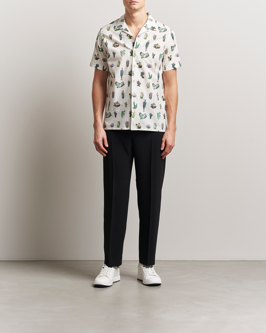 Men | Shirts | PS Paul Smith | Cactus Line Up Short Sleeve Shirt White