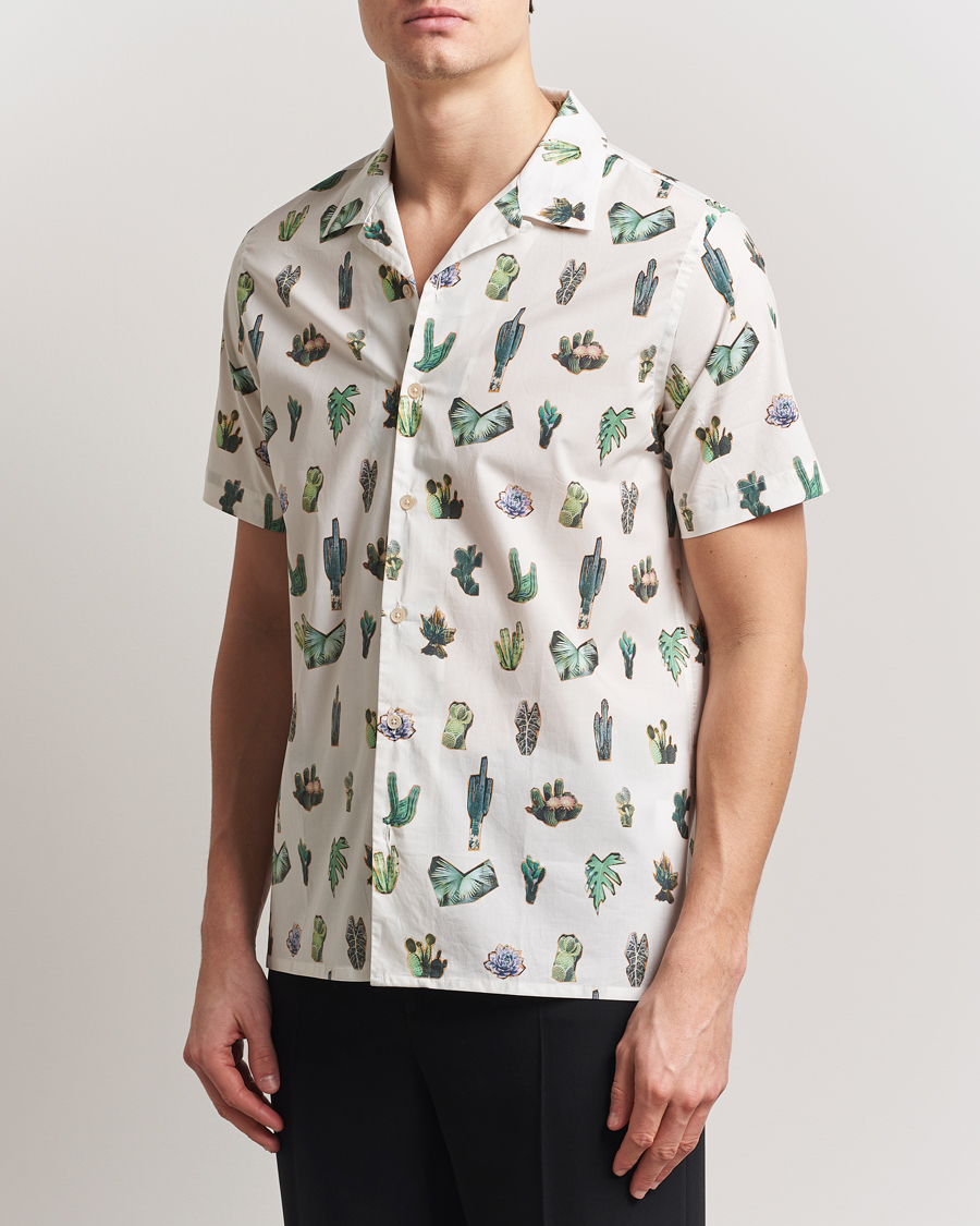 Men | Shirts | PS Paul Smith | Cactus Line Up Short Sleeve Shirt White