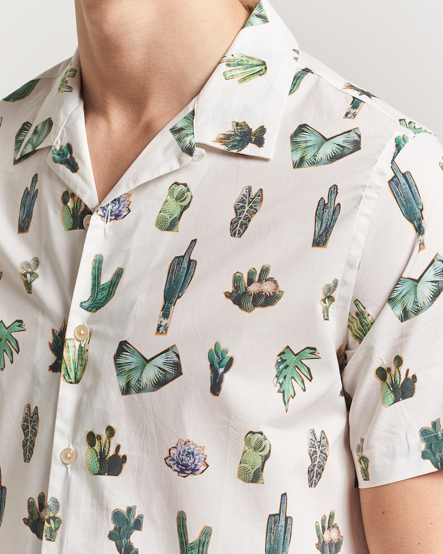 Men | Shirts | PS Paul Smith | Cactus Line Up Short Sleeve Shirt White