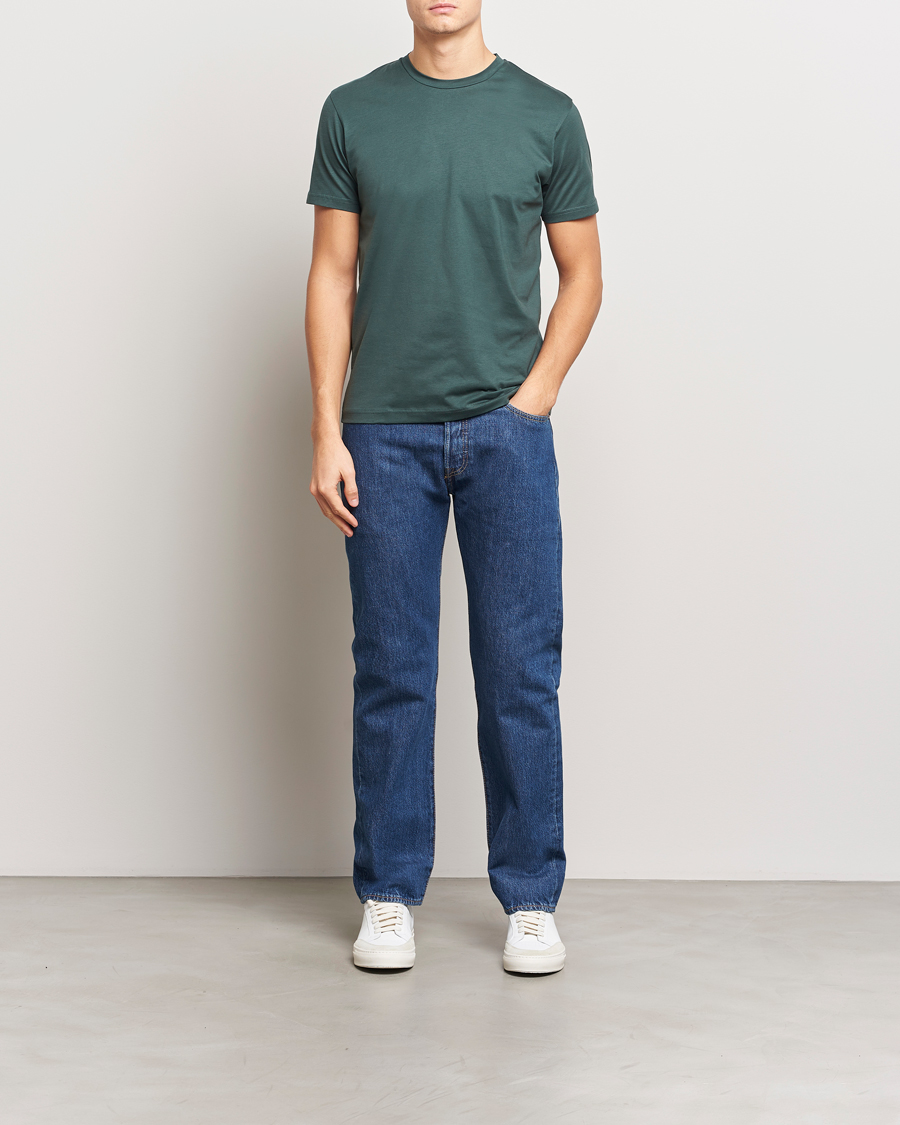 Men | T-Shirts | Sunspel | Riviera Midweight T-Shirt Holly Green