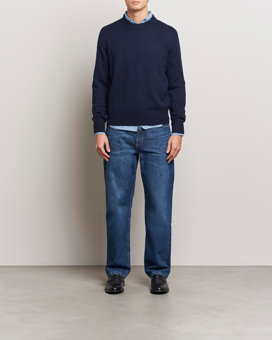Men | Sweaters & Knitwear | Sunflower | Moon Merino Sweater Navy