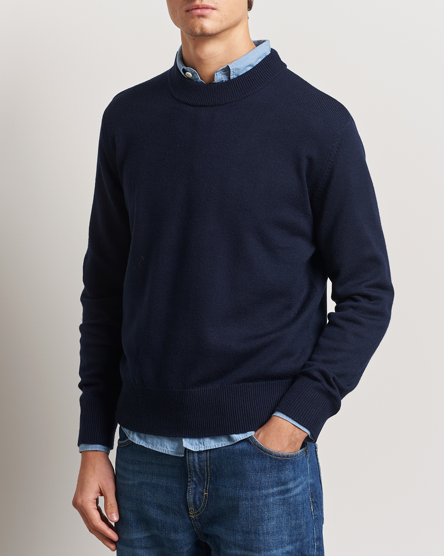 Men | Sweaters & Knitwear | Sunflower | Moon Merino Sweater Navy