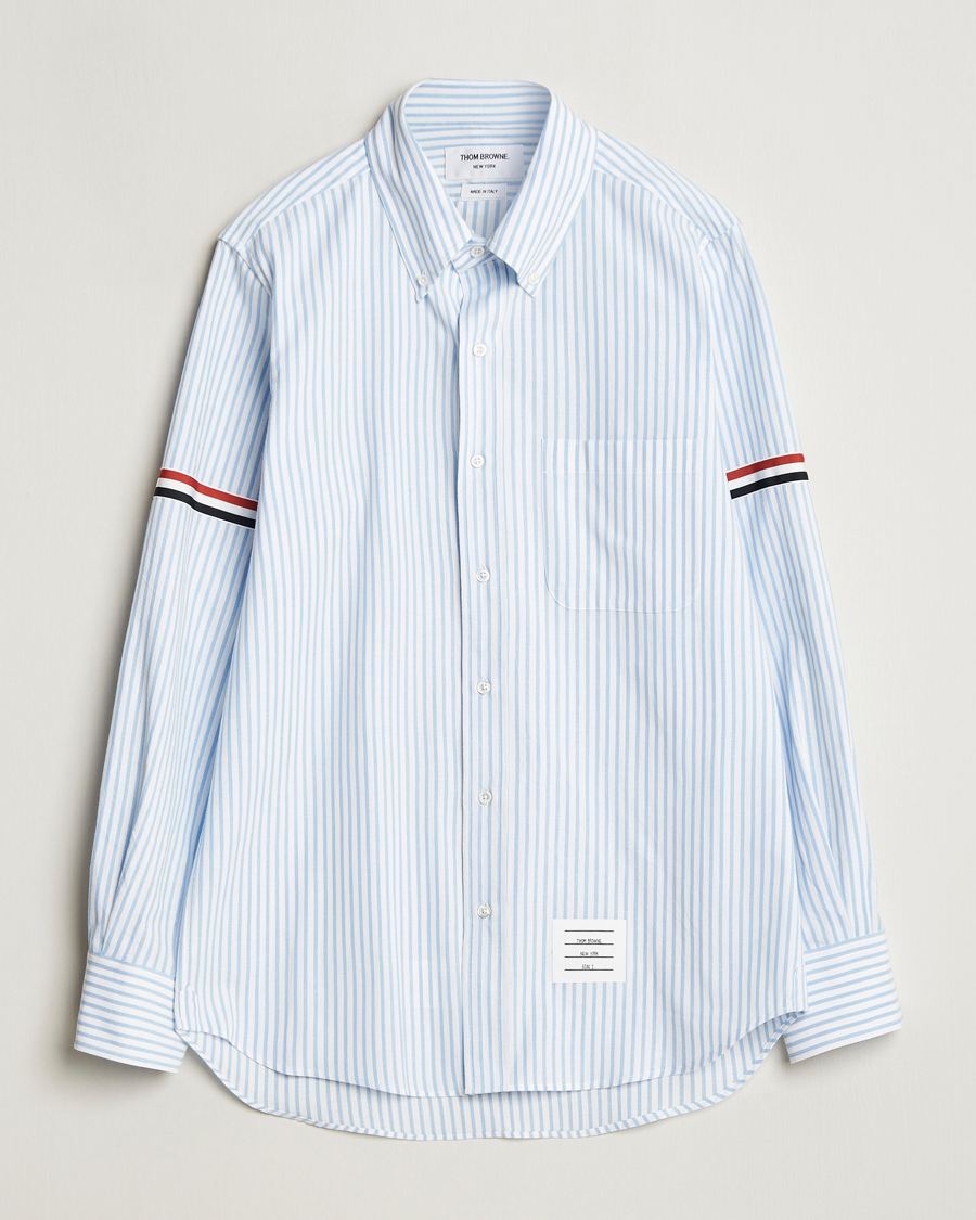 Men | Shirts | Thom Browne | Uniform Stripe Cotton Shirt Light Blue