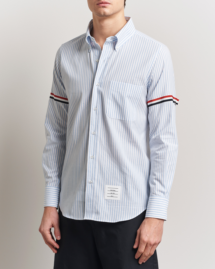 Men | Shirts | Thom Browne | Uniform Stripe Cotton Shirt Light Blue