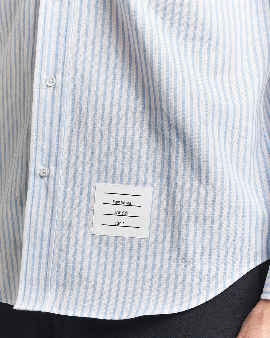 Men | Shirts | Thom Browne | Uniform Stripe Cotton Shirt Light Blue