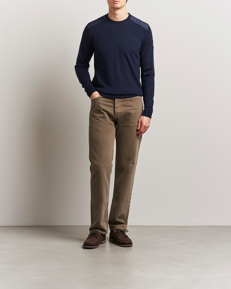 Men | Sweaters & Knitwear | Belstaff | Kerrigan Crewneck Jumper Dark Ink