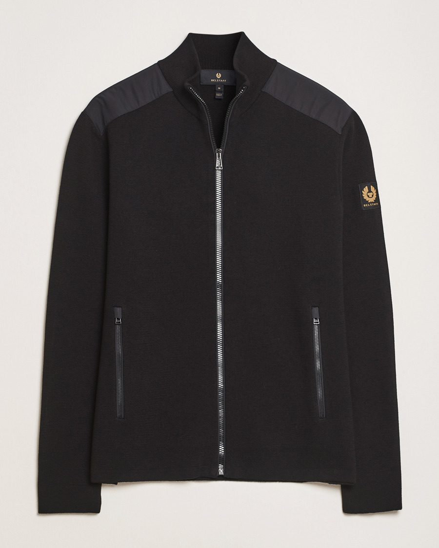Men | Sweaters & Knitwear | Belstaff | Verge Zip Cardigan BLACK