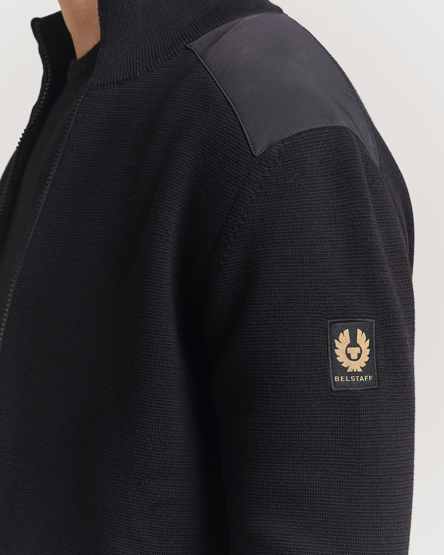 Men | Sweaters & Knitwear | Belstaff | Verge Zip Cardigan BLACK