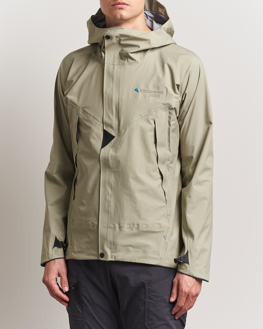 Men | Coats & Jackets | Klättermusen | Asynja Lightweight Waterproof Jacket Silver Green