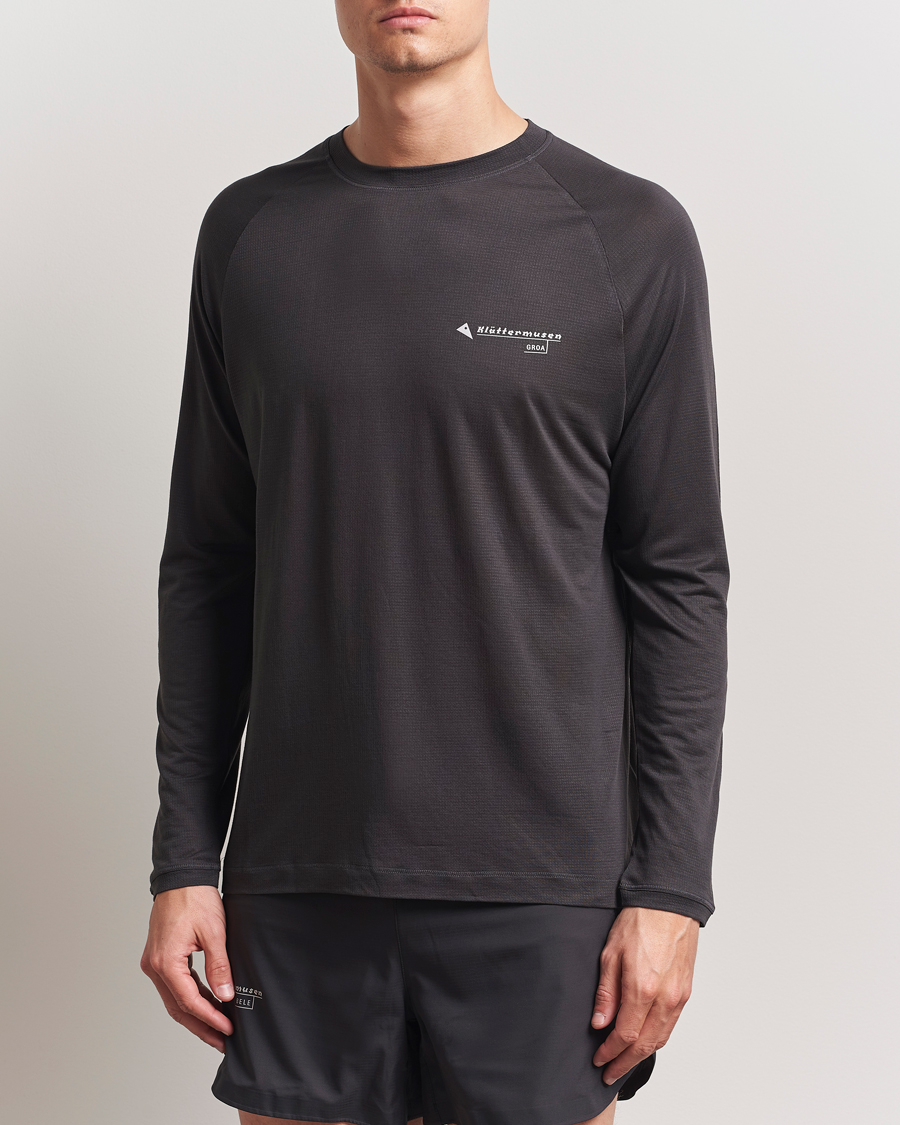 Men | T-Shirts | Klättermusen | Groa Long Sleeve T-Shirt Raven