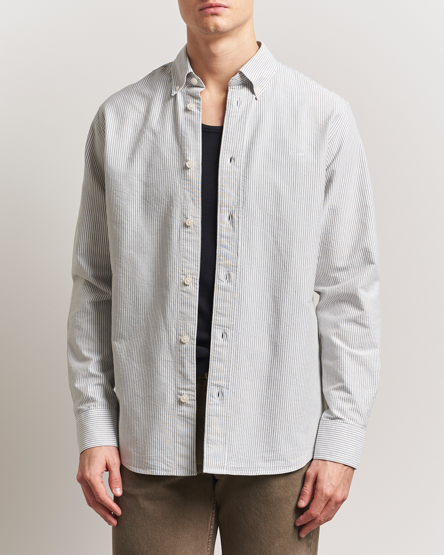 Men | Shirts | NN07 | Colby Oxford Shirt Green/White