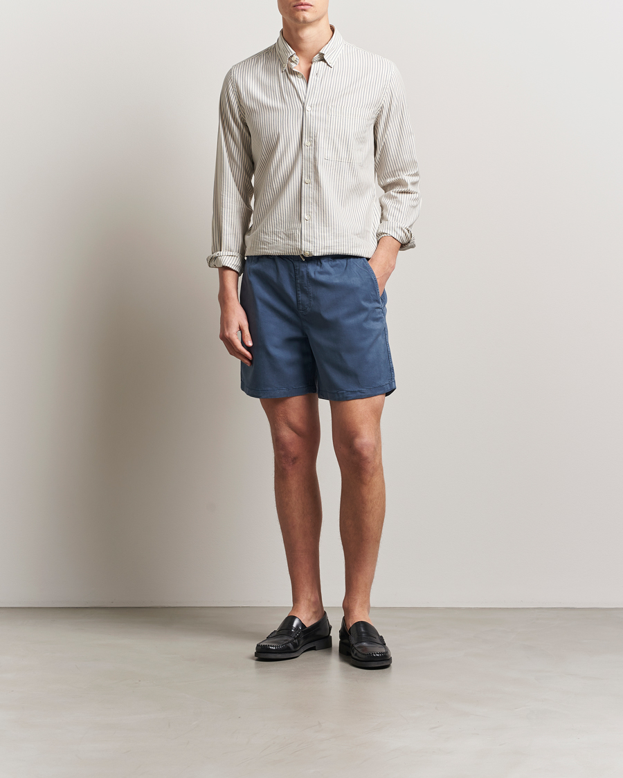 Men | Shorts | NN07 | Gregor Drawstring Shorts Bering Blue